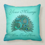 Text 59th Birthday 59th anniversary Pillows<br><div class="desc">Customized text elegant 59th Birthday ,  59th wedding anniversary ,  number 59 Pillows</div>