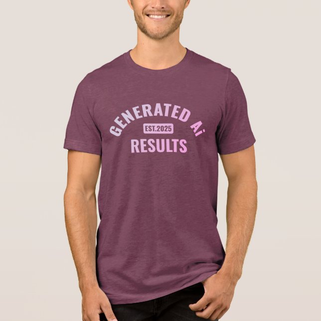 Text art T-Shirt with Simple and Clean Design Tri-Blend Shirt (Front)