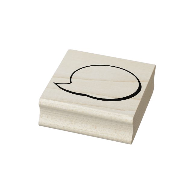 Text Balloon Bubble - Speaking - Right Rubber Stamp (Stamp)