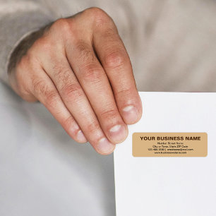 Text Based Brand on Light Brown Return Address