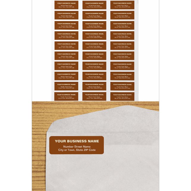 Text Based Brown Business Return Address Label (Creator Uploaded)