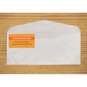Text Based With Highlight Orange Shipping Label