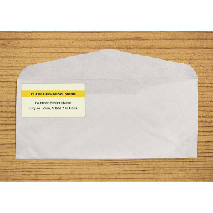 Text Based With Highlight Yellow Shipping Label