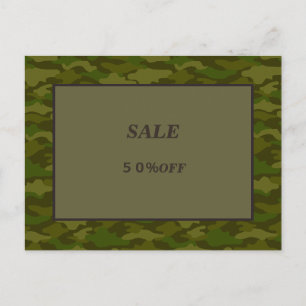 Text Blank Custom Camo Postcard