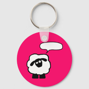 Text Bubble Sheep Keychain