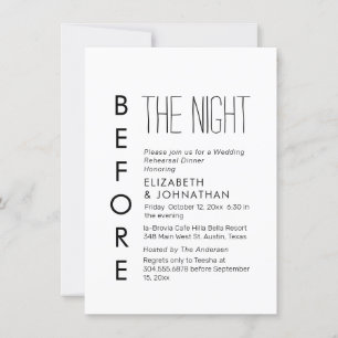 Text Calligraphy The Night Before Invitation
