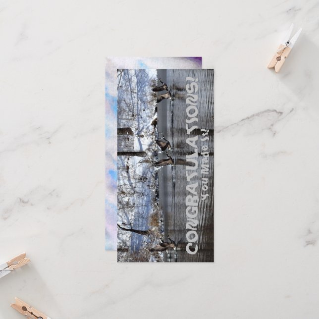 Text "Congratulations You Made It!" (Front/Back In Situ)