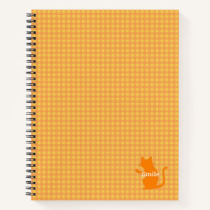 Text Custom CAT & Check (Orange)  Notebook