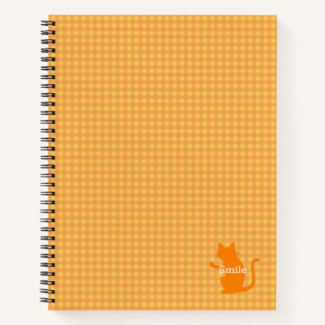 Text Custom CAT & Check (Orange)  Notebook (Front)