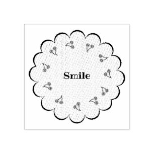 Text Custom Cherry Rubber Stamp