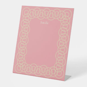 Text Custom Circle (Pink) Table Tent Sign