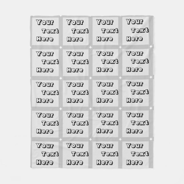 text Custom Company font Logo Pattern on Fleece Blanket (Front)