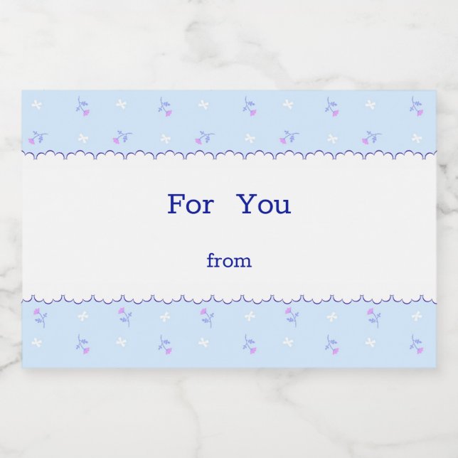 Text Custom Field & Ribbon (Blue) Food Label (Single Label)