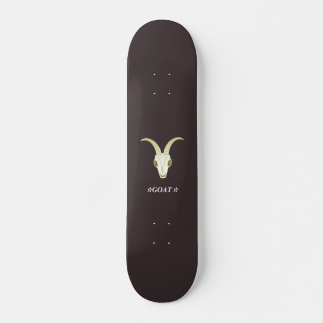 Text Custom GOAT Chakor Gray Skateboard (Front)