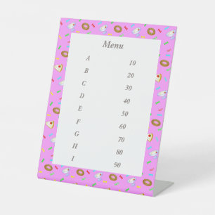 Text Custom SWEETS (Pink) Pedestal Sign