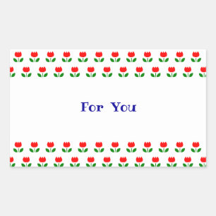 Text Custom Tulips Sticker