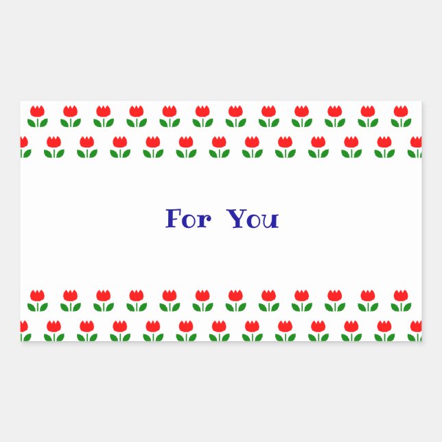 Text Custom Tulips Sticker (Front)