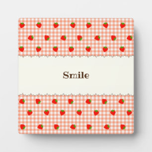 Text Customization ABCD Check Orange Plaque