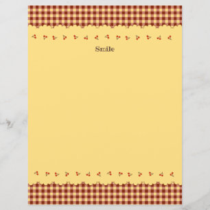 Text Customization Cherry Check Brown