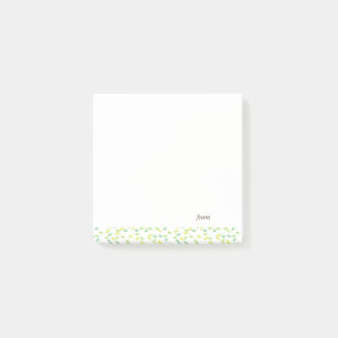 Text Customization Leaf Post-it Notes