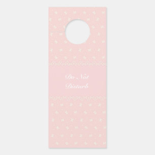 Text Customization Ribbon Pink Door Knob Sign