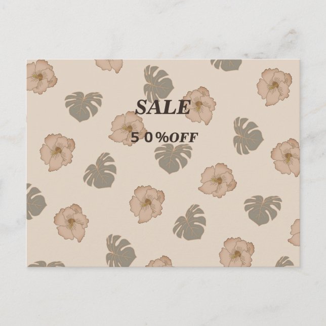 Text Customization South Beige Postcard (Front)