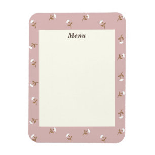 Text Customization Wild Rose Smokey Pink Magnet