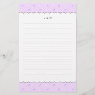 Text Customization Wildflower Pink Stationery