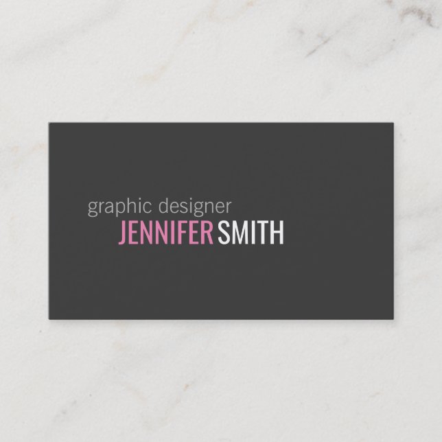 Text Design // 4 Business Card (Front)