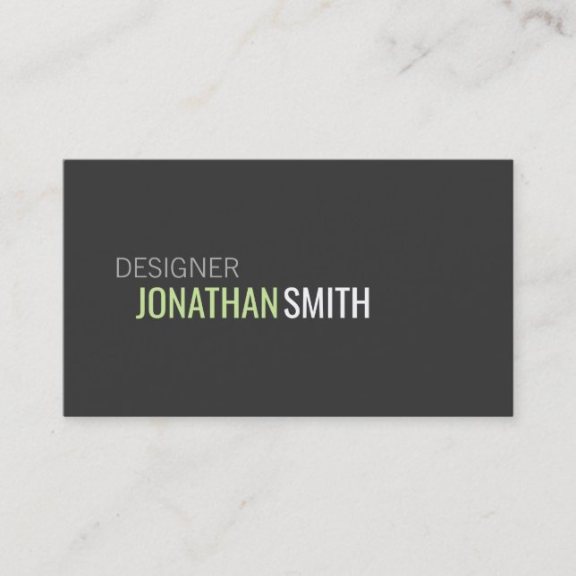 Text Design Business Card (Front)