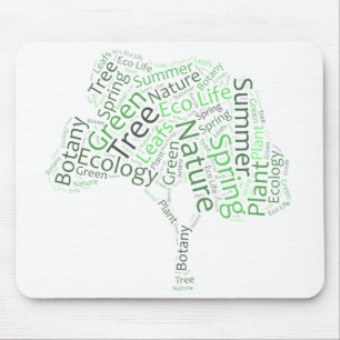 Text Design – ECO Tree Mouse Pad
