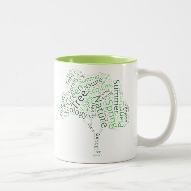 Text Design – ECO Tree Two-Tone Coffee Mug (Right)