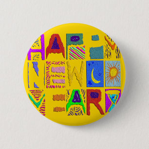 Text Design "Happy New Year" 2 Inch Round Button