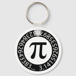 TEXT DESIGN Pi Number Mathematical symbol Keychain