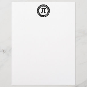 TEXT DESIGN Pi Number  Mathematical symbol Letterhead
