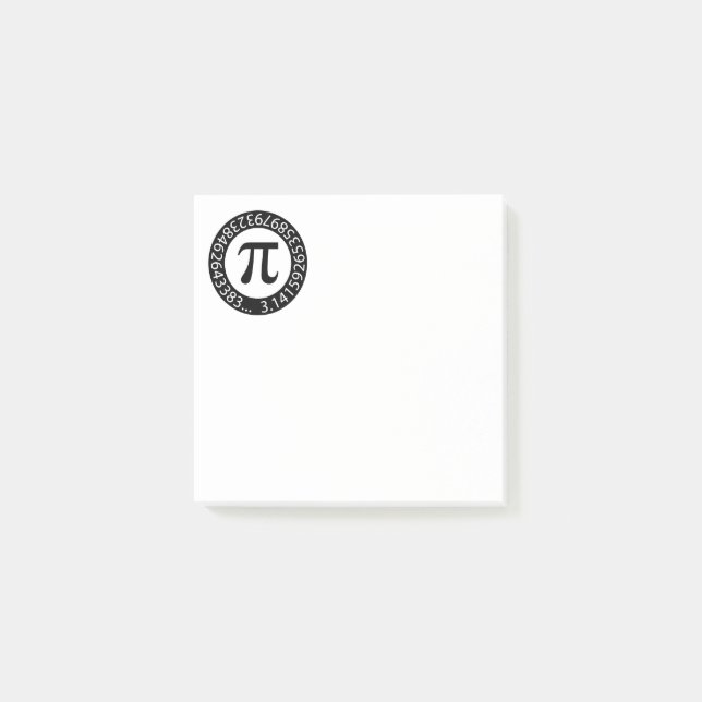 TEXT DESIGN Pi Number  Mathematical symbol Post-it Notes (Front)