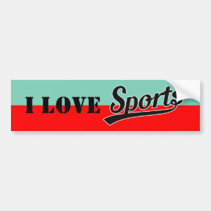 Text Design: SPORTS black + your own text & ideas Bumper Sticker