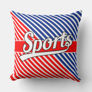 Text Design: SPORTS white + your own text & ideas Throw Pillow