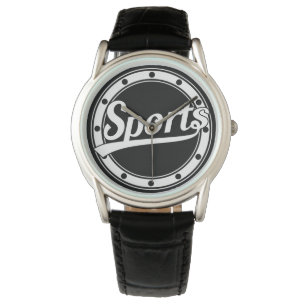 Text Design: SPORTS white + your own text & ideas Watch