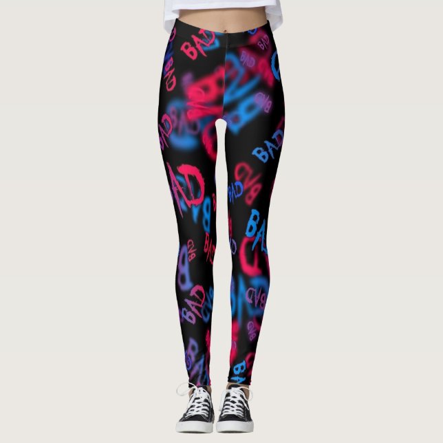 Text Fashion Girl Sport Leggings (Front)