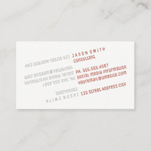 Text Flip / Red (Dynamic) Business Card