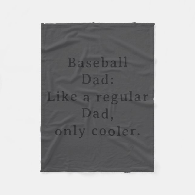 Text Funny Dad Baseball  Fleece Blanket (Front)