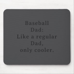 Text Funny Dad Baseball  Mouse Pad