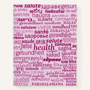 Text Health Notebook Multi Language Word