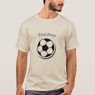 Text here Football image Sand Colour Basic Men's T-Shirt