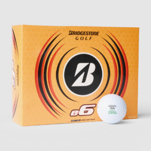 Text/image printed on name brand Bridgestone e6 Golf Balls