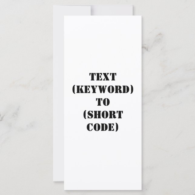 TEXT (KEYWORD) TO (SHORT CODE) (Front)