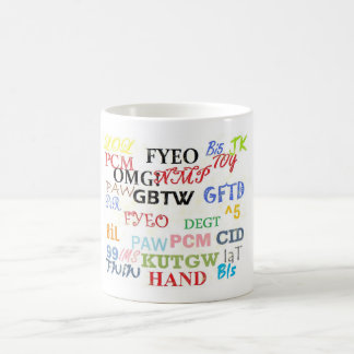 Text Messaging Lingo Coffee Cup