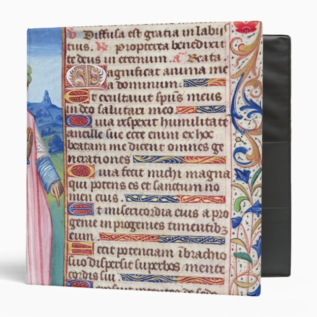 Text of the Magnificat with a portrait of Binder (Front/Inside)