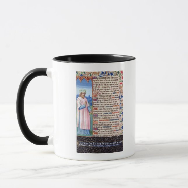 Text of the Magnificat with a portrait of Mug (Left)